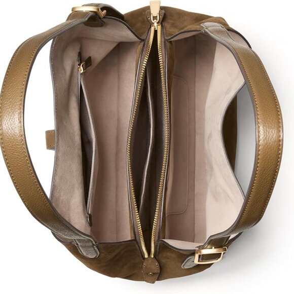 Kate Spade New York Deco Large Shoulder Bag • Pebbled Leather • Timeless Taupe - Picture 3 of 4